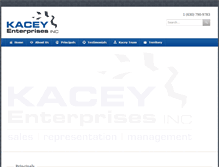 Tablet Screenshot of kaceyinc.com